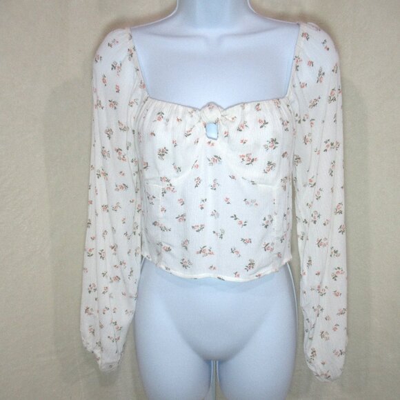 Billabong Floral Crop Top | Size Medium - Picture 2 of 11